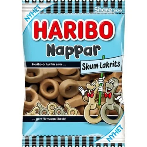 Haribo Pacifiers Foam Licorice (Sweden) 120g - Candy Mail UK