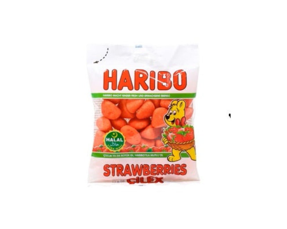 Haribo Primavera Strawberries (Halal) 80g - Candy Mail UK