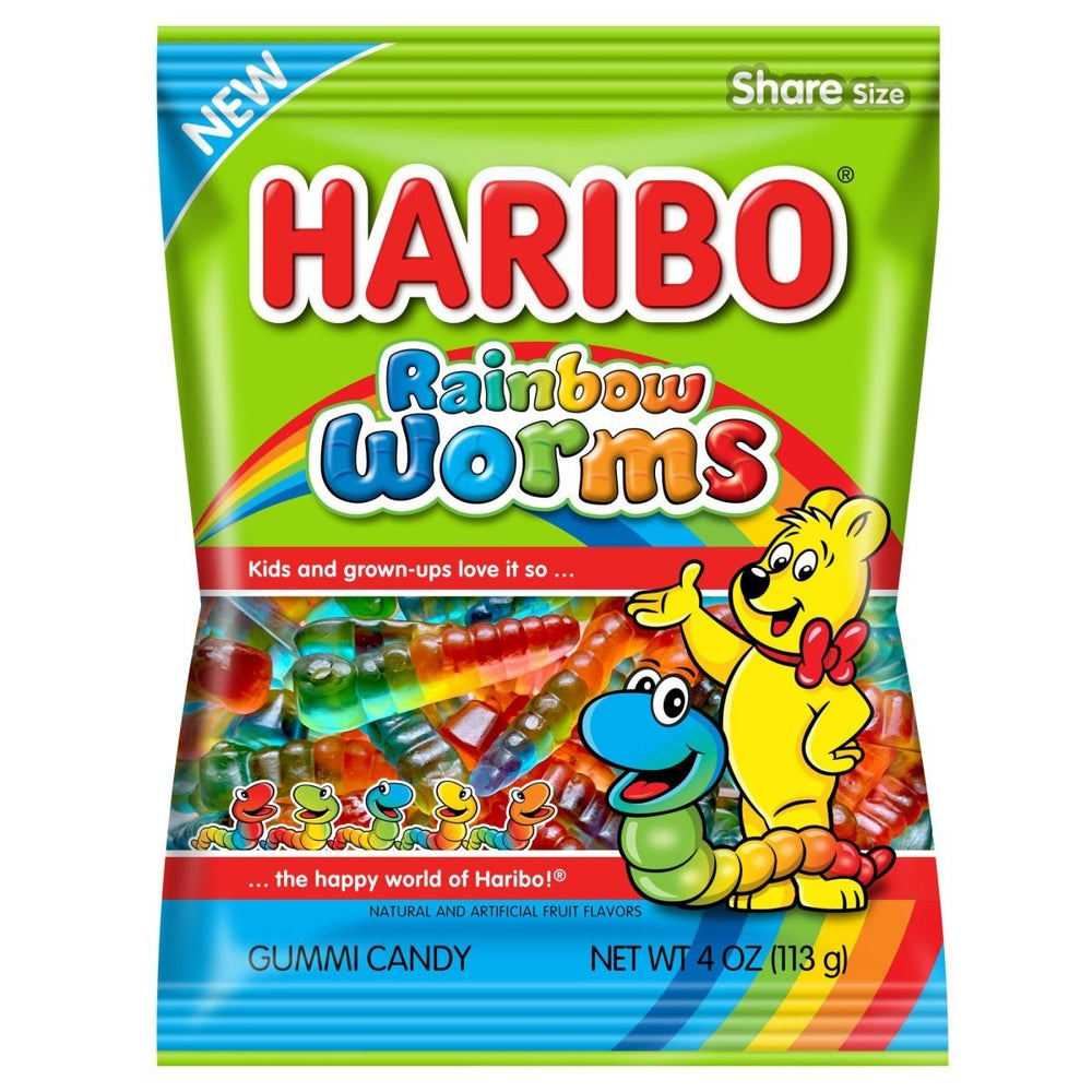 Haribo Rainbow Worms (USA) 113g - Candy Mail UK