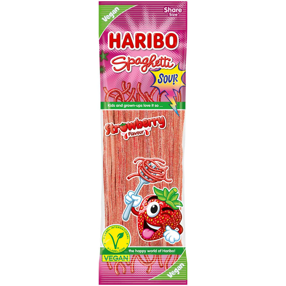 Haribo Spaghetti Strawberry Sour Vegan (Germany) 200g