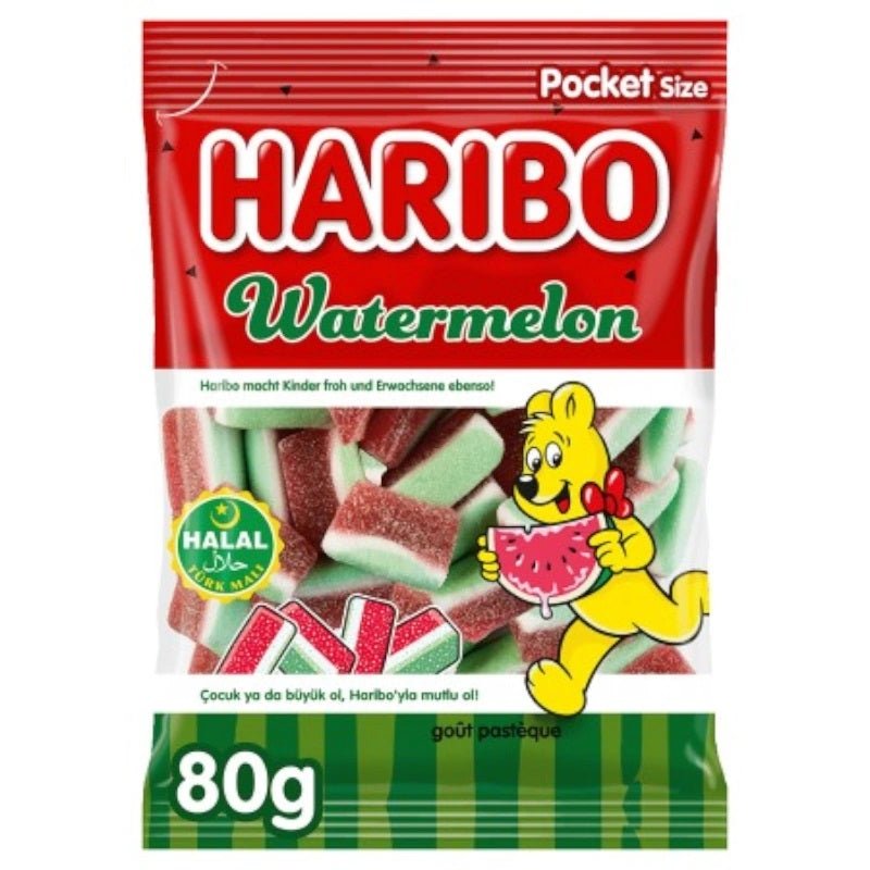 Haribo Watermelon (Halal) 80g - Candy Mail UK