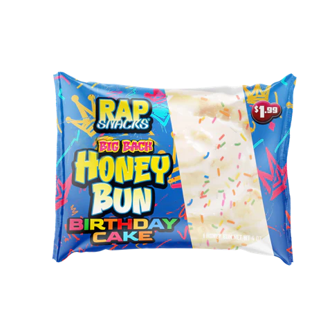 Rap Snacks Big Back Honey Bun Birthday Cake 113g