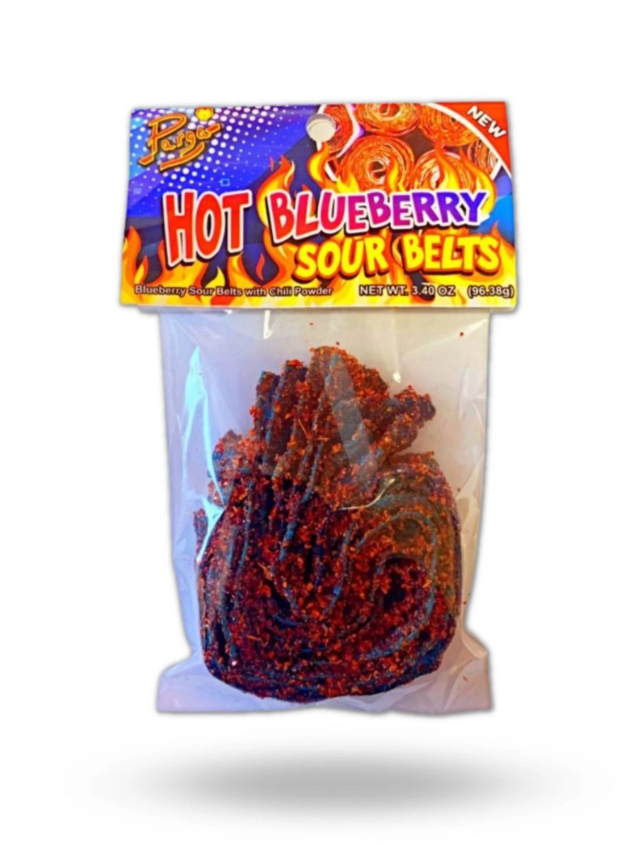 Hot Blueberry Sour Belts 55g - Candy Mail UK