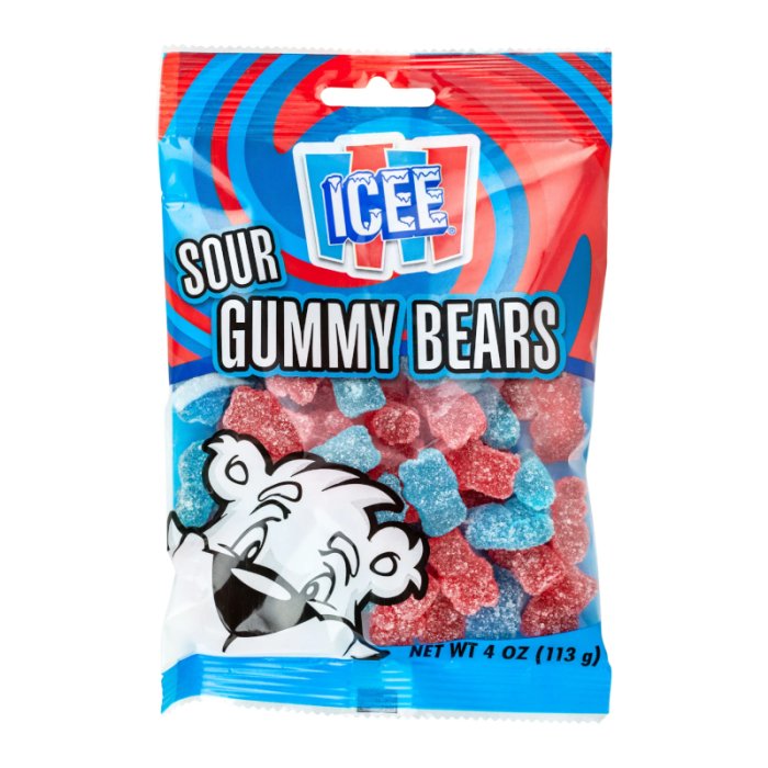 Icee Sour Gummy Bears 113g - Candy Mail UK