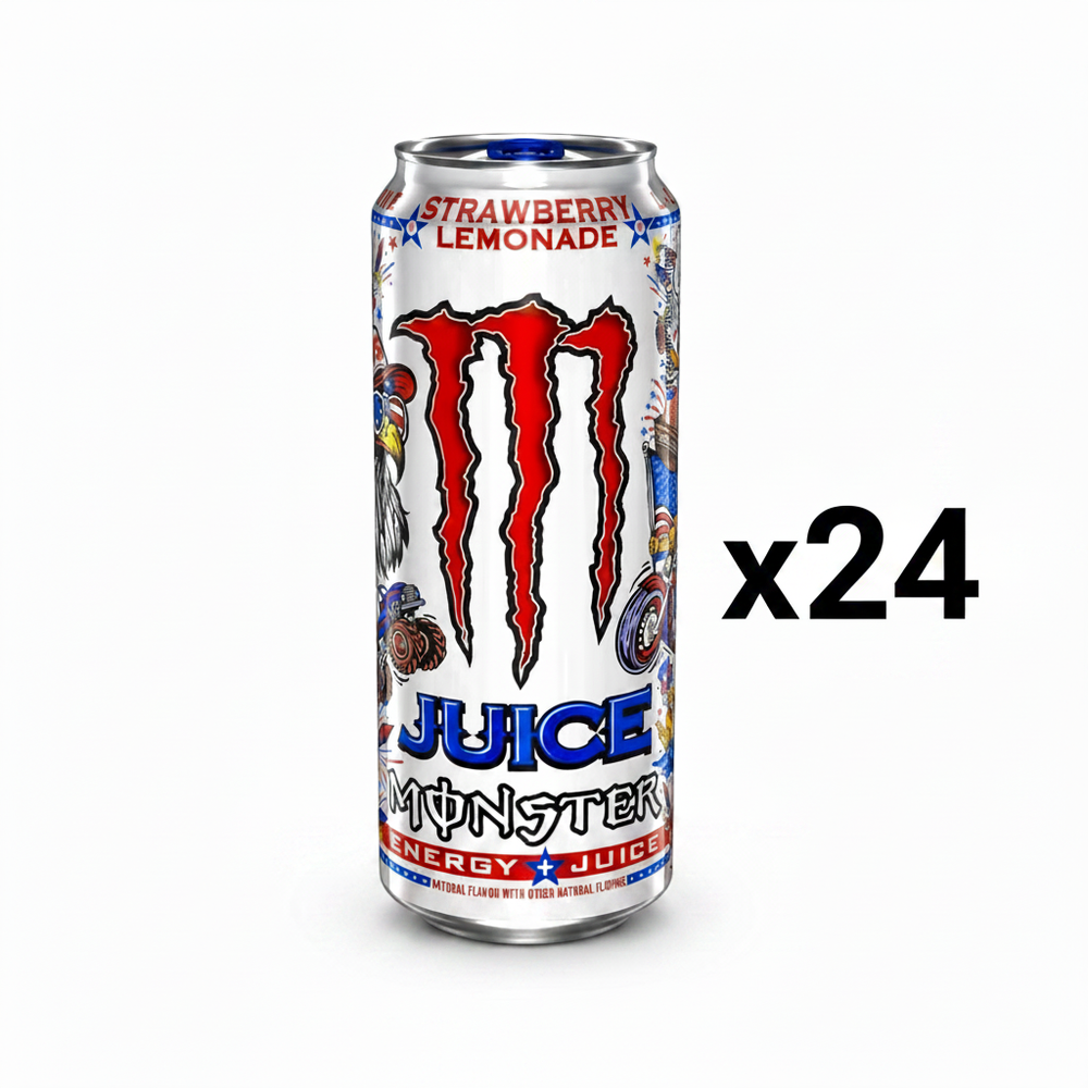 Monster Juice Strawberry Lemonade 473 ml (Pre-Order) - Candymail UK
