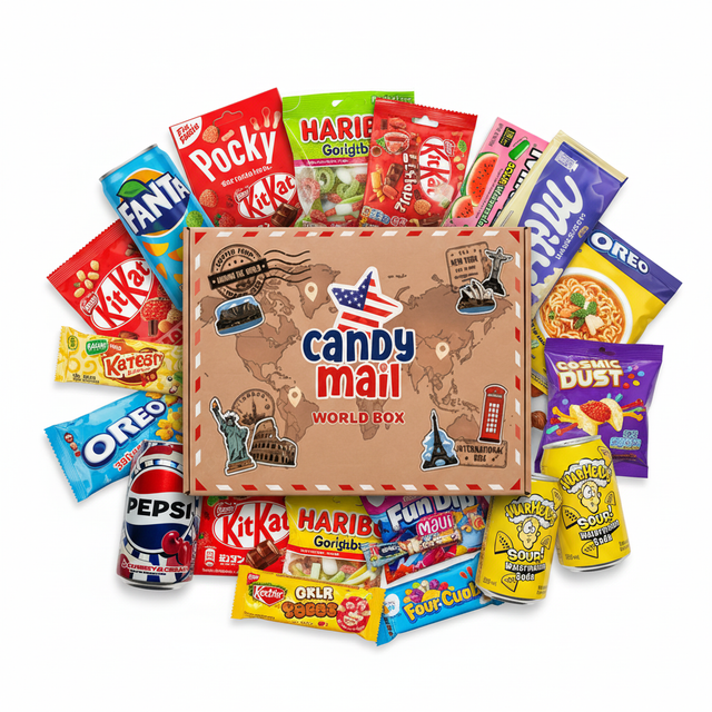 Amerikanische Süßigkeiten und World Candy Supreme Box