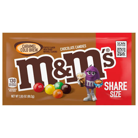 M&Ms Caramel Cold Brew Share SIze 80.2g
