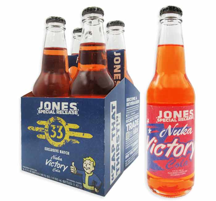 Jones Soda Nuka Victory Cola Peach Mango 4 Pack 355ml - Candy Mail UK