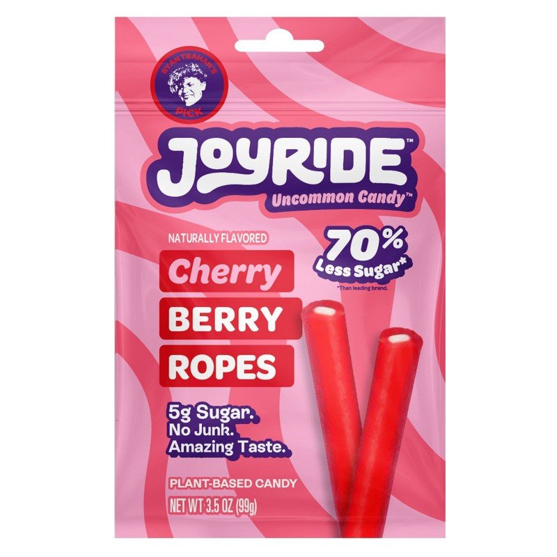 Joyride Sweets Chewy Cherry Filled Ropes 99g - Candy Mail UK