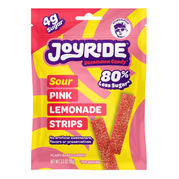 Joyride Sweets Sour Pink Lemonade Candy Strips 99g - Candy Mail UK