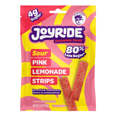Joyride Sweets Sour Pink Lemonade Candy Strips 99g - Candy Mail UK