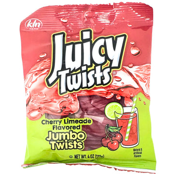 Juicy Twists Cherry Limeade Flavoured Jumbo Twists 113g