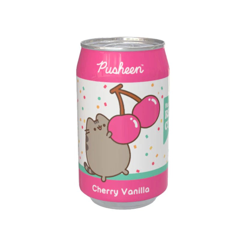 KAWAJI PUSHEEN CHERRY VANILLA FLAVOUR SODA 330ML - Candy Mail UK