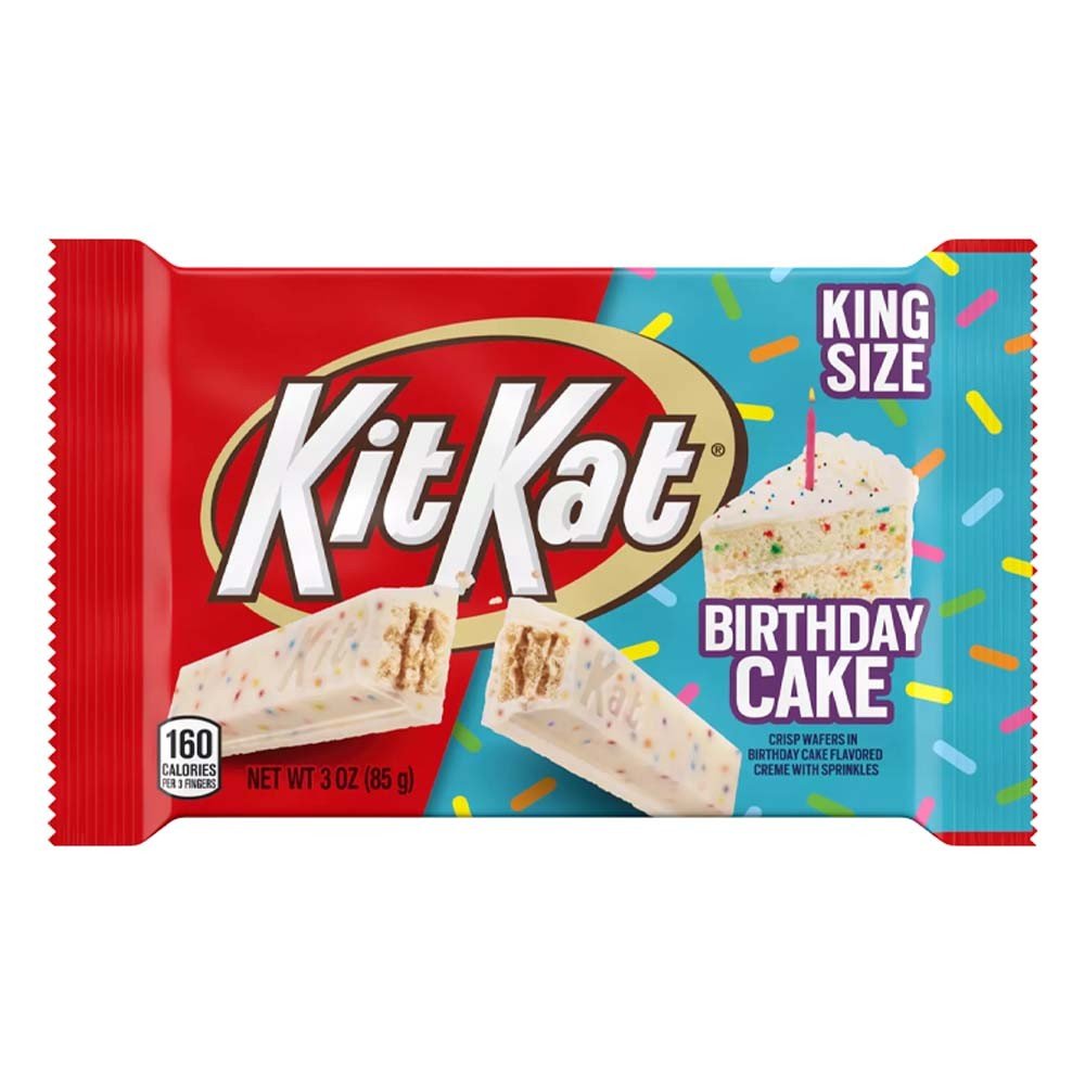 Kit Kat Birthday Cake Flavour King Size 85g - Candy Mail UK