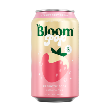 Bloom Pop Strawberry Cream Prebiotic Soda 355ml
