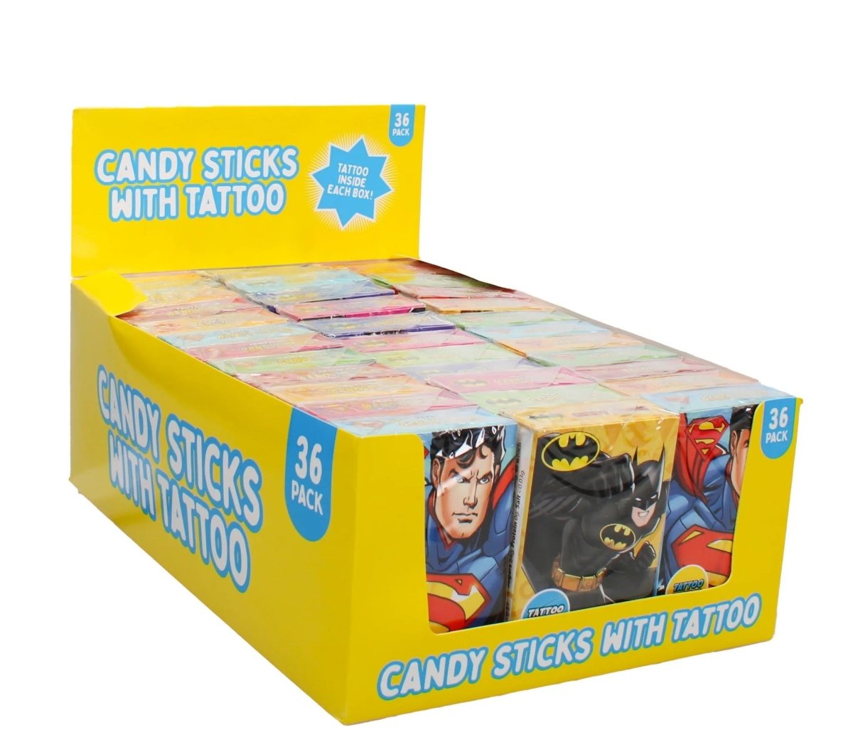 LICENCED MIX CANDY STICKS & TATTOOS 18g - Candy Mail UK
