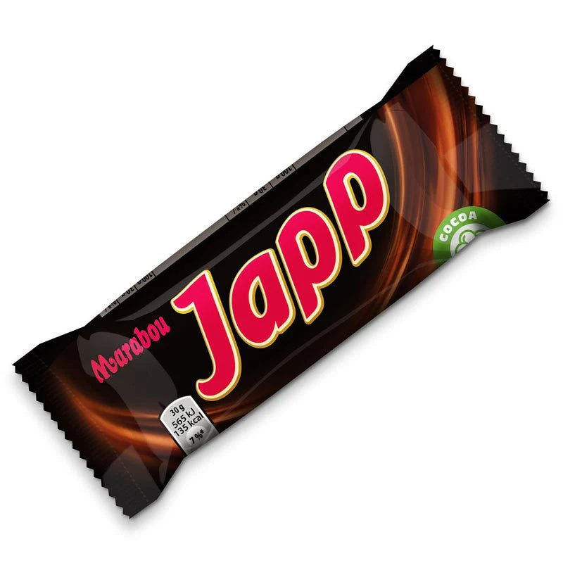 Marabou Japp Chocolate Bar Sweden 30g – Caramel Nougat Milk Chocolate