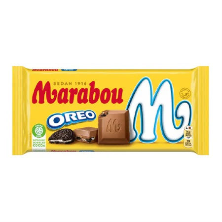 Marabou Oreo Chocolate Bar Sweden 185g – Milk Chocolate with Oreo Crumble and Cream
