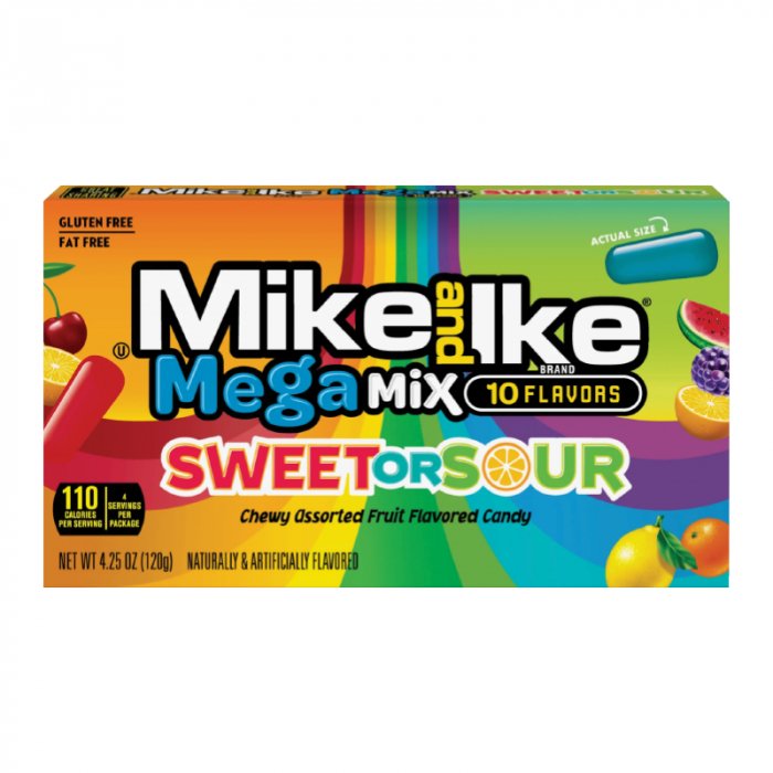 Mike and Ike Mega Mix Sweet Or Sour 120g - Candy Mail UK