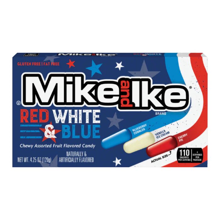 Mike and Ike Red, White and Blue 120g - Candy Mail UK