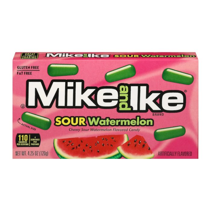 Mike and Ike Sour Watermelon Theatre Box 120g - Candy Mail UK