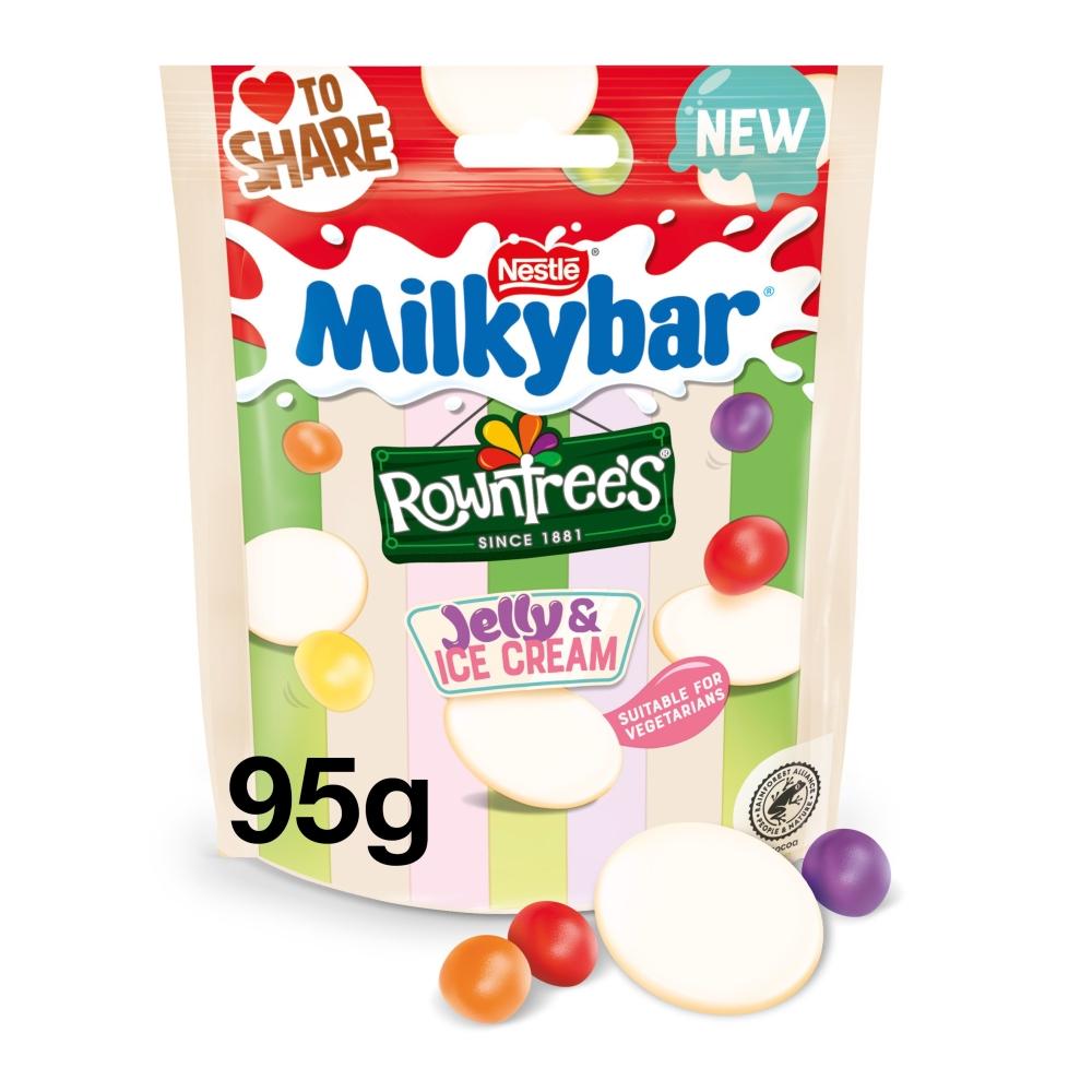 Milkybar Rowntree's Jelly & Ice Cream 95g – White Chocolate and Jelly Sweets
