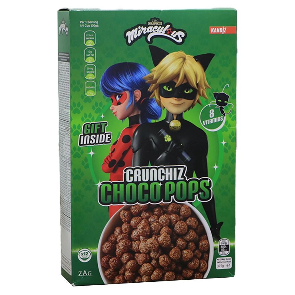 Miraculous Crunchiz Chocopops 375g - Candy Mail UK