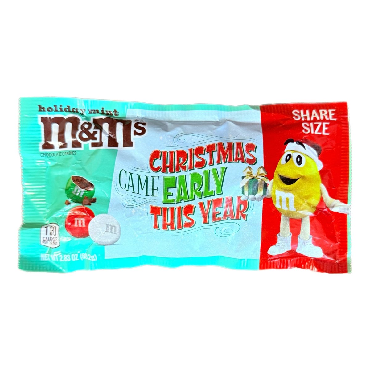 M&M'S Holiday Mint Chocolate Share Size Bag 80g - Candy Mail UK