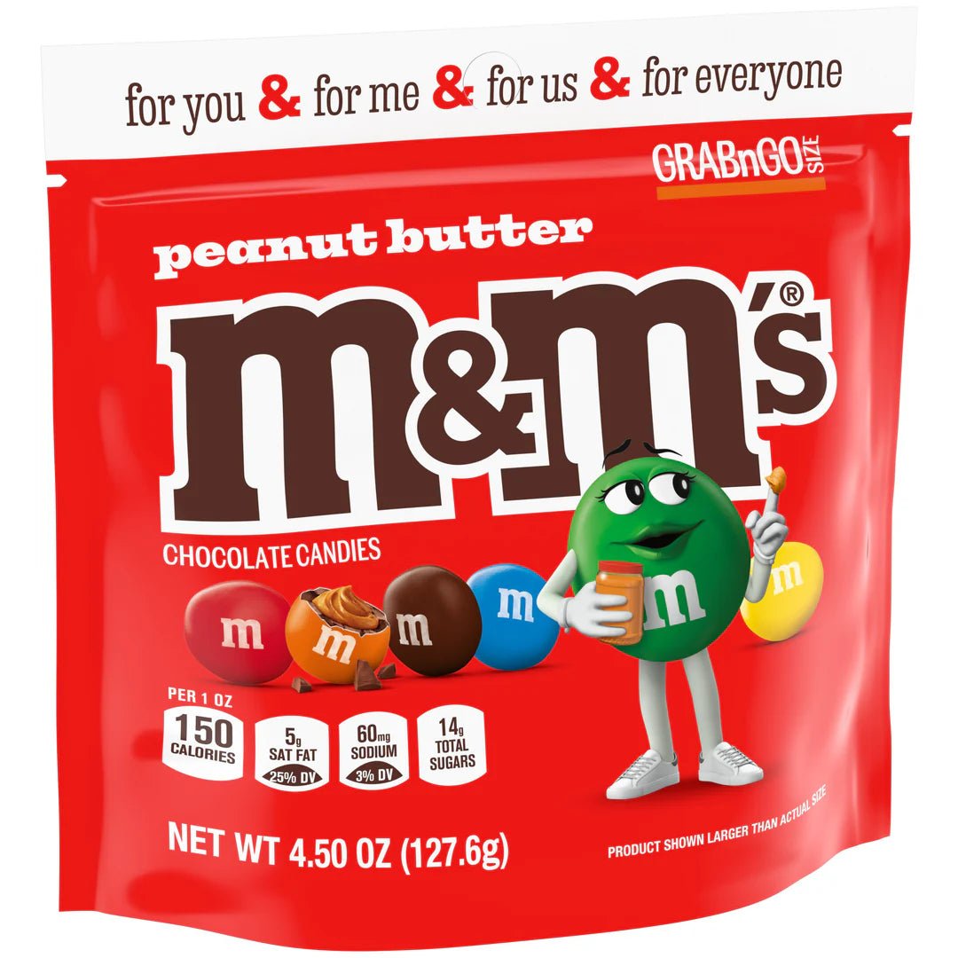 M&Ms Peanut Butter Share Size Bag 127.6g - Candy Mail UK