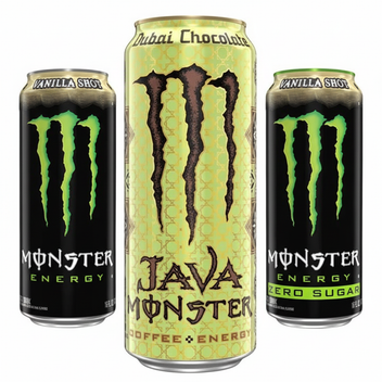 Monster Energy — Vanilla Shot, Dubai Chocolate, Zero Sugar