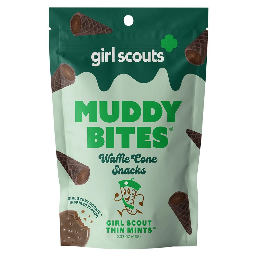 Muddy Bites Waffle Cone Snack Girl Scout Thin Mints 66g - Candy Mail UK