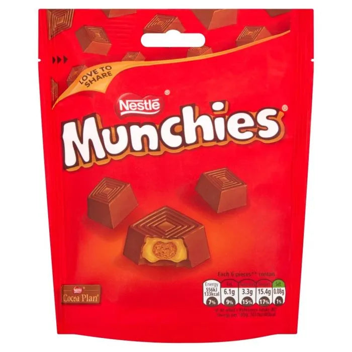 Munchies Milk Chocolate & Caramel Share Bag Best Before  October 2025