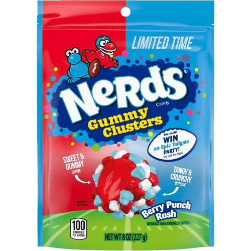 Nerds Gummy Clusters Stand Up Bag Berry Punch Rush 227g Limited Edition - Candy Mail UK