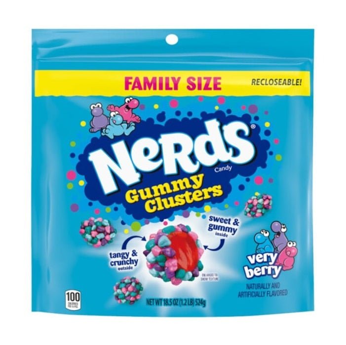 Nerds Gummy Clusters Very Berry 524g - Candy Mail UK