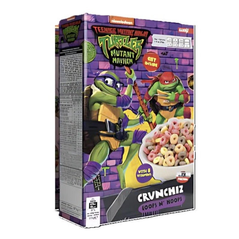 Nickelodeon Teenage Mutant Ninja Turtles Crunchiz Loops N' Hoops Cereal 375g - Candy Mail UK