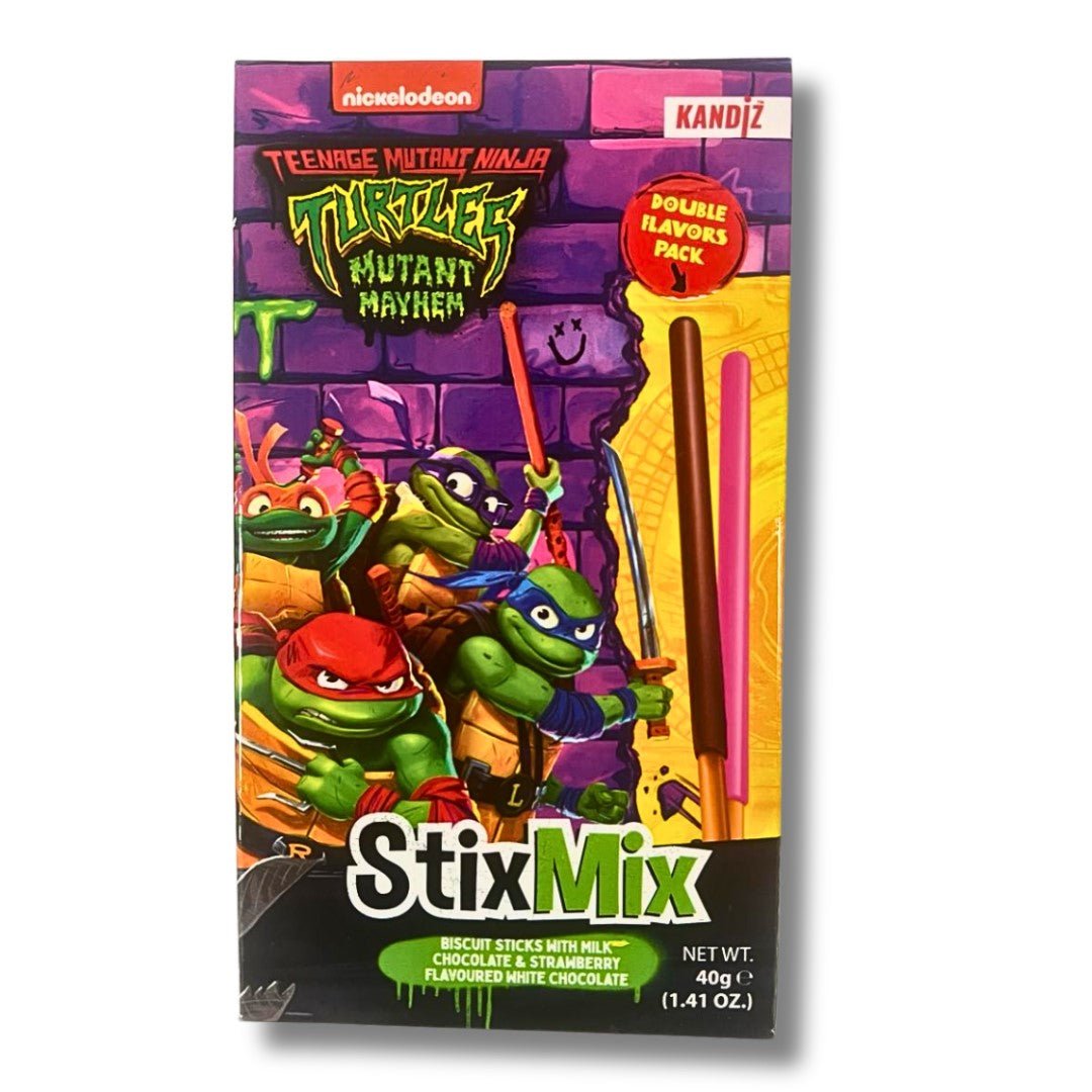 Nickelodeon Teenage mutant Ninja Turtles Mutant Mayhem StixMix 40g - Candy Mail UK