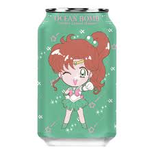 Ocean Bomb Sailor Moon Lemon Vanilla Flavour Soda 330ml - Candy Mail Uk