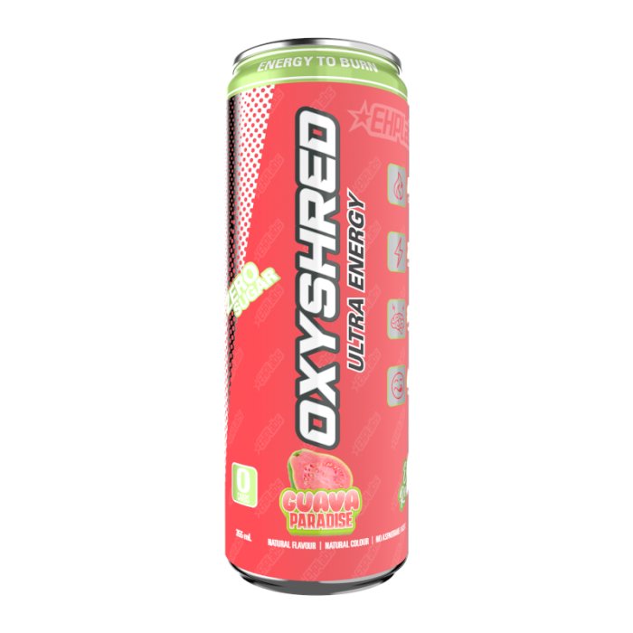 Oxyshred Ultra Energy Drink Zero Sugar - Guava Paradise Flavour 355ml - Candy Mail UK