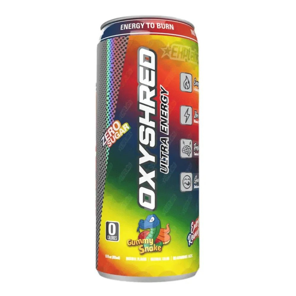 Oxyshred Ultra Energy Drink Zero Sugar - Gummy Snake Flavour 355ml - Candy Mail UK