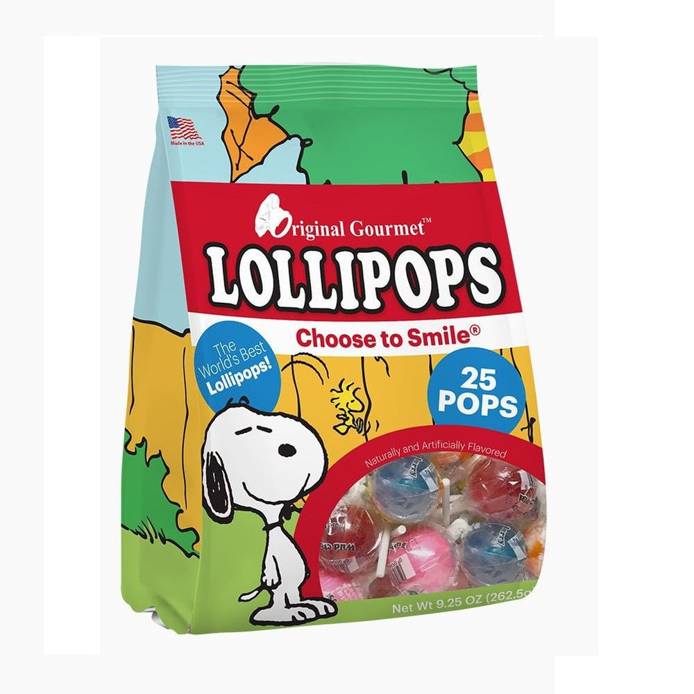 Peanuts Snoopy Original Gourmet Lollipops 250g - Candy Mail UK