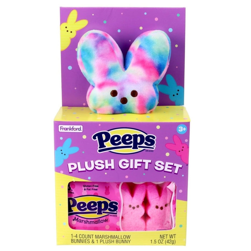 Peeps Tie Dye Plush Bunny Gift Set 42g - Candy Mail UK