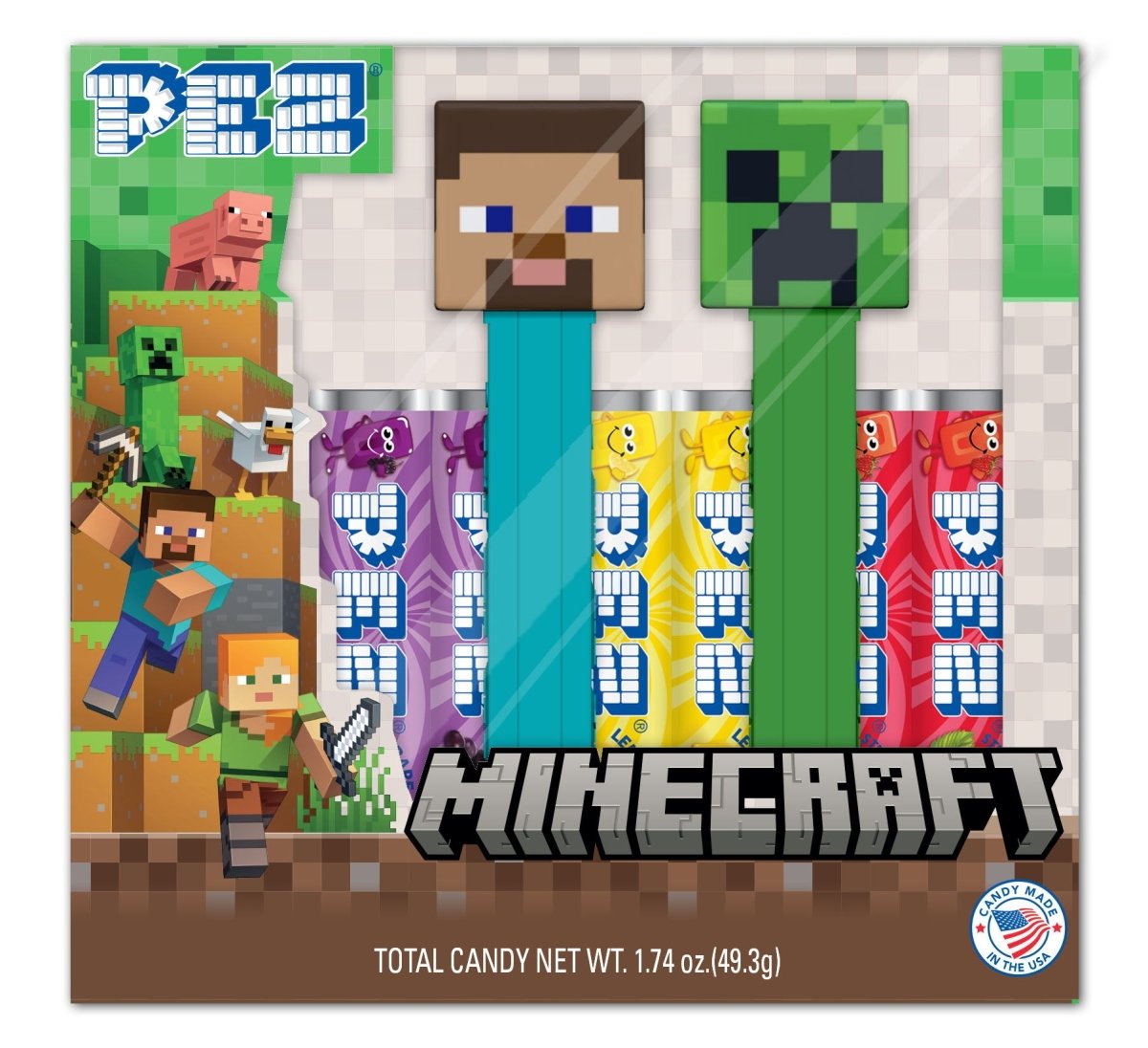 Pez Minecraft Gift Set Twin Pack 49.3g - Candy Mail UK