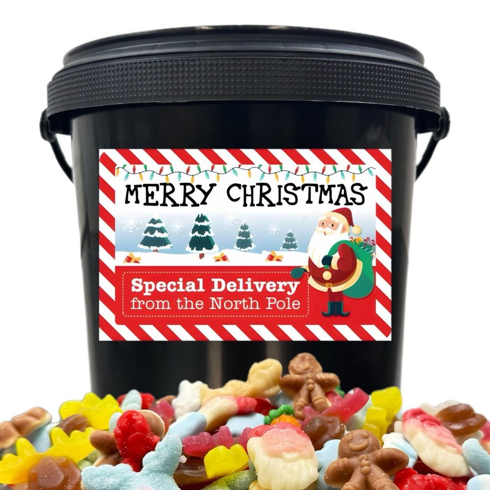 Pick and Mix Sweets - 2Kg Large Santa's Favourites Mix Bucket - Candy Mail UK