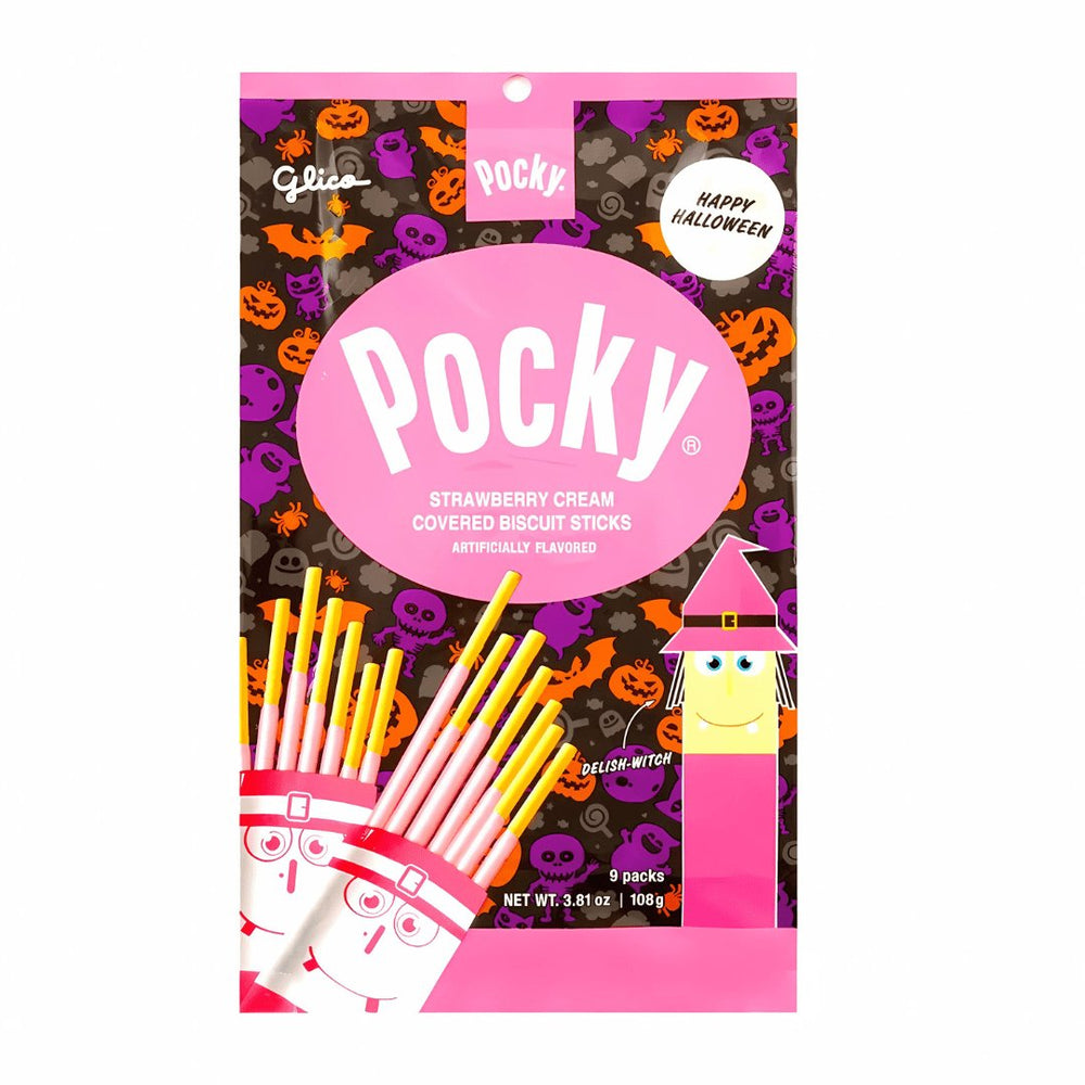 Pocky Halloween Strawberry treat Bag 108g - Candy Mail UK