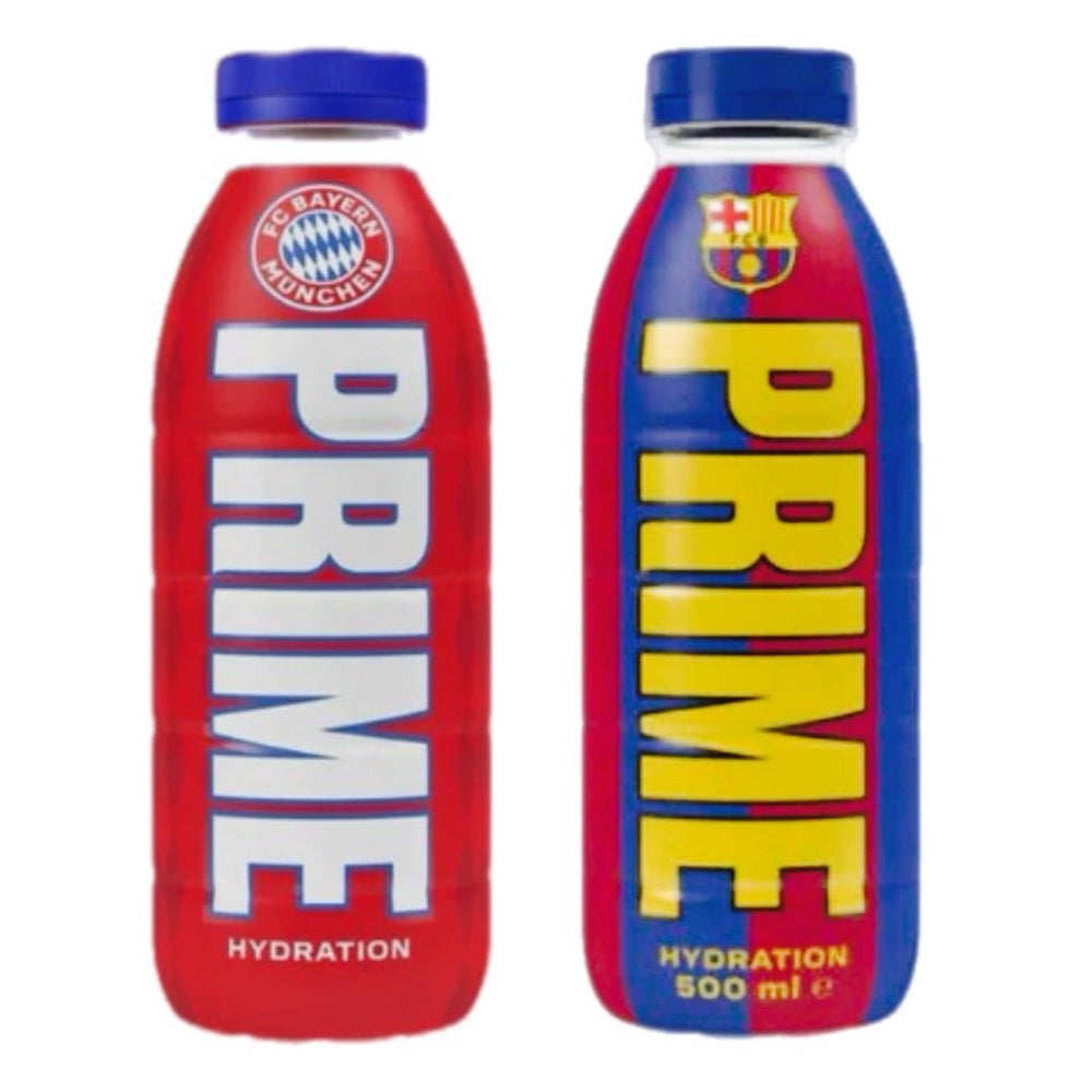 (Pre - Order) Barcelona + Bayern Prime Hydration By Logan Paul x KSI - 2 x 500ml - Candy Mail UK