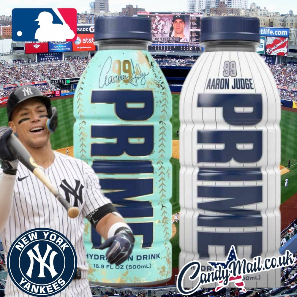 (Pre-Order) Prime Hydration Aaron Judge White Bottle 500ml - Candy Mail UK