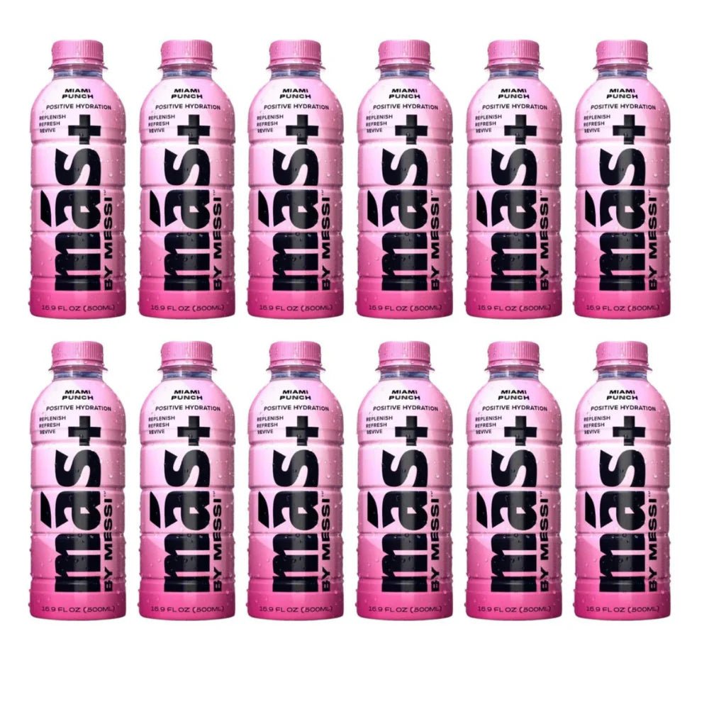 (Pre - Order) Wholesale 12 x MAS+ By Messi Drink Miami Punch 500ml - Candy Mail UK