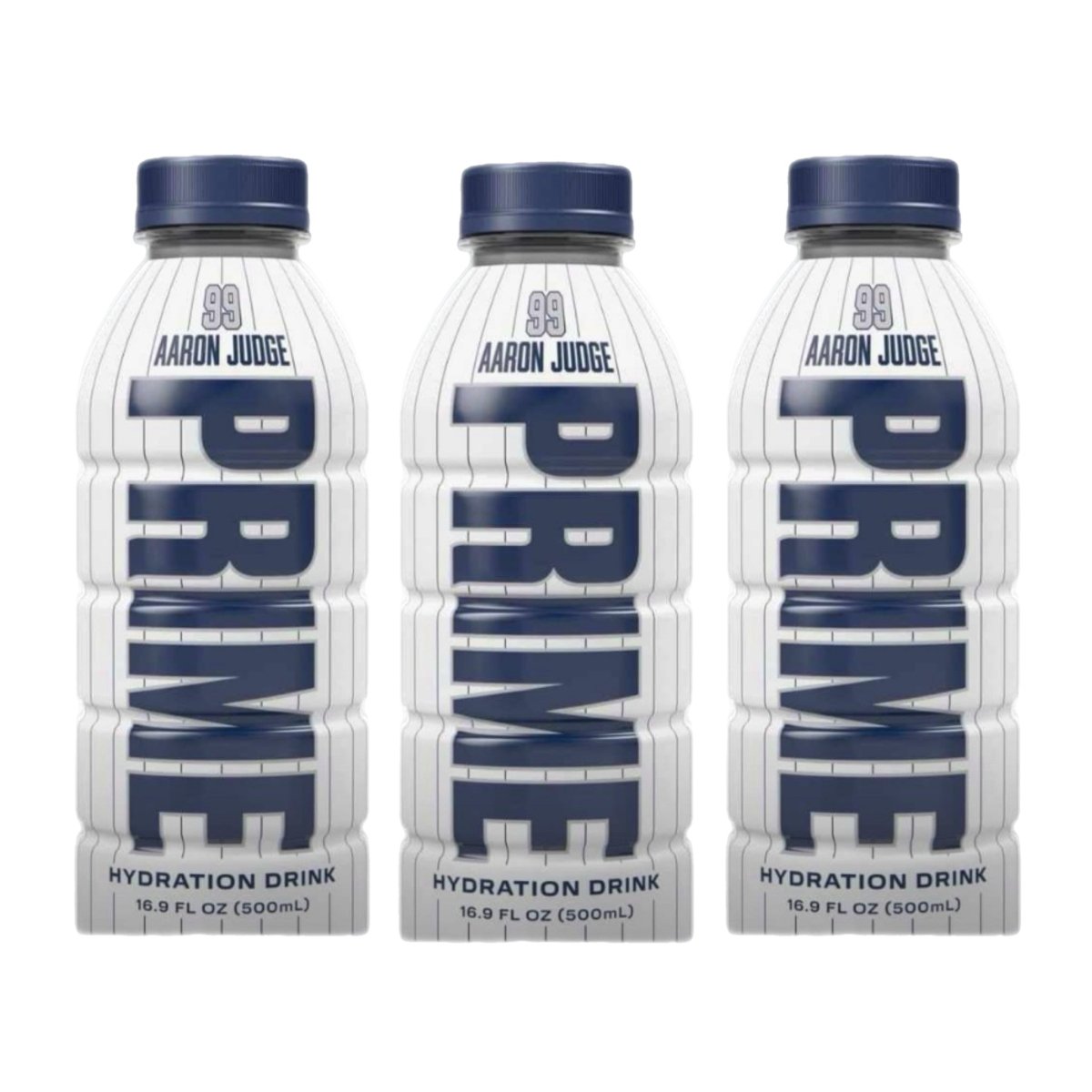 Prime Bundle 3 x Aaron Judge White Bottle 500ml - Candy Mail UK