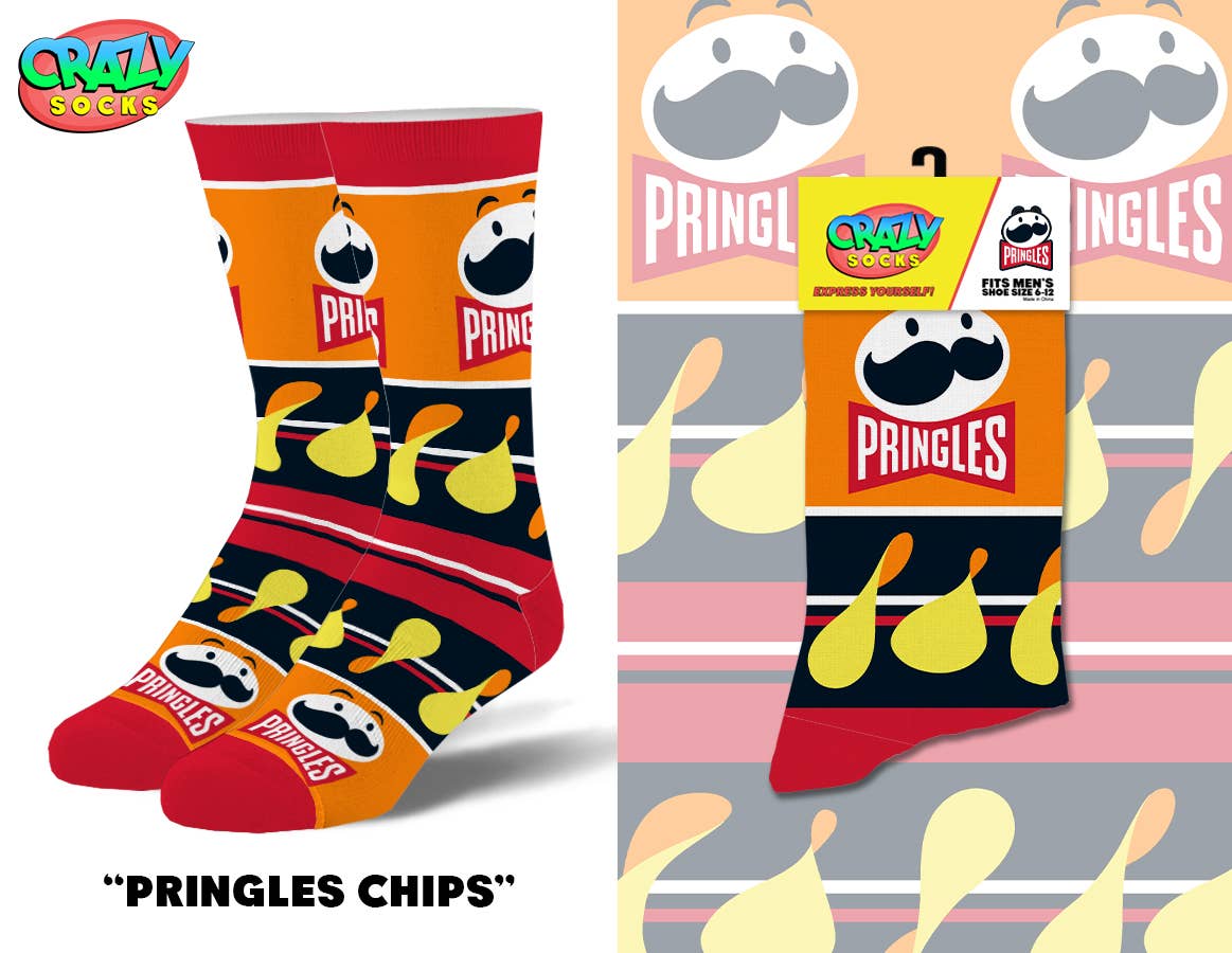 Pringles Chips Socks - Mens Crew Folded - Candy Mail UK