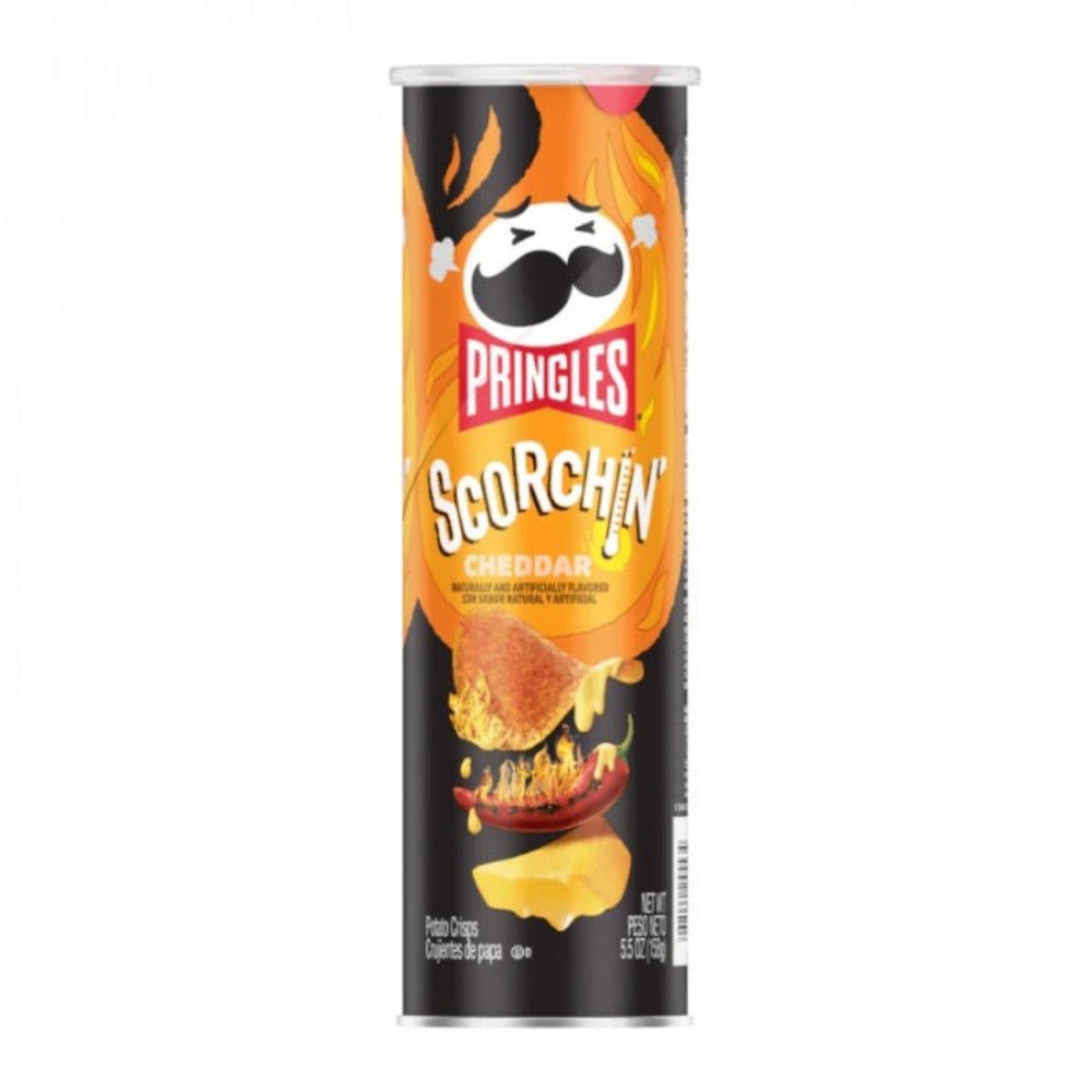 Pringles Scorchin' Cheddar (Canada) 156g - Candy Mail UK
